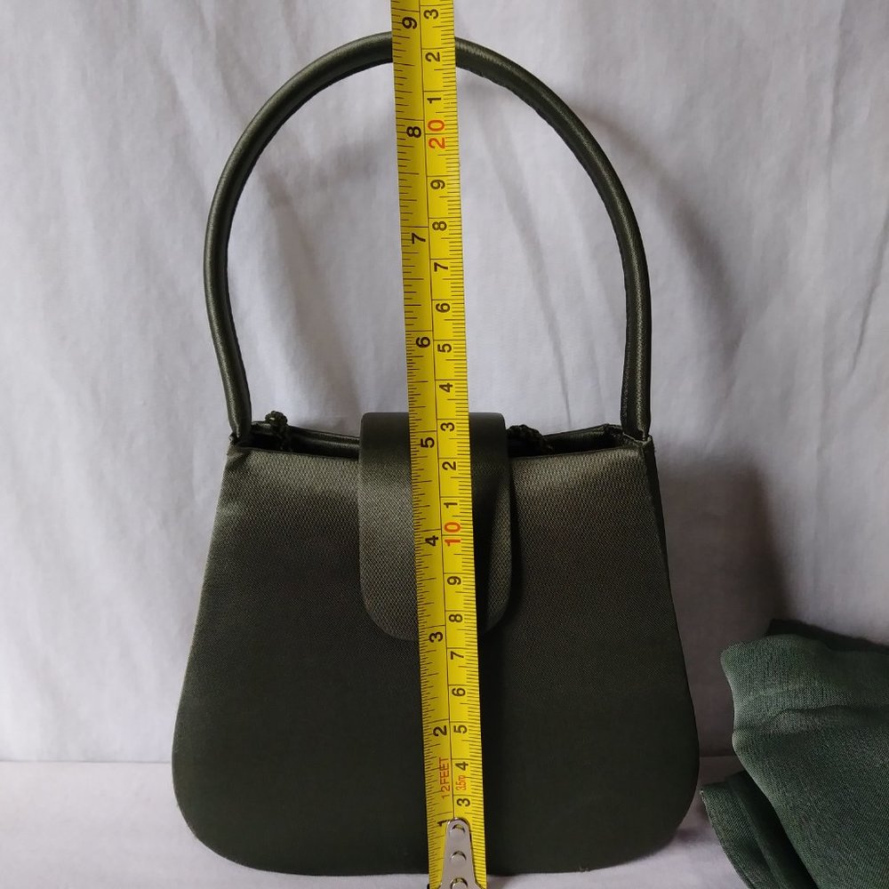 Vintage 2-Piece Formal Bridesmaid Dress Olive Green Professional Hand Sewn - Picture 13 of 16